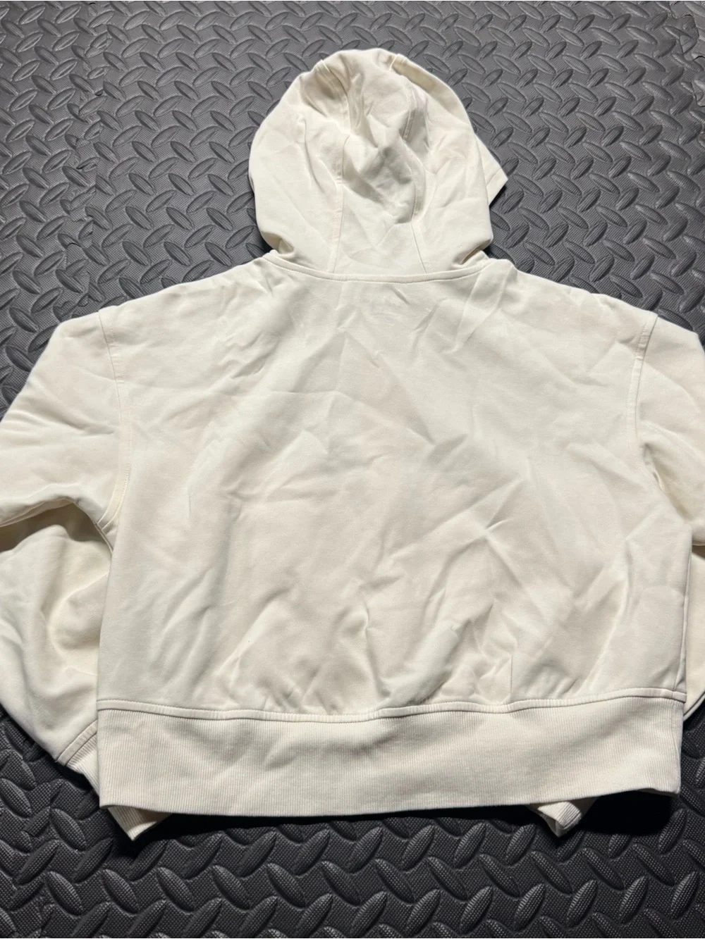 Old Navy Active Dynamic Fleece White Zip Up Hoodie Girls Size L 10-12